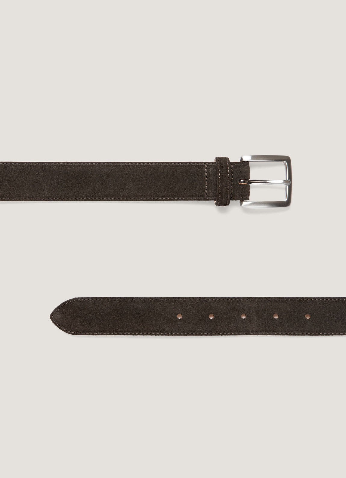 Men's Smart Suede Belt in Brown
