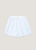 Men's Classic Boxer Short in White/Light Blue