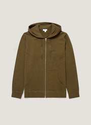 Men's Loopback Zip Hoodie in Loden Green