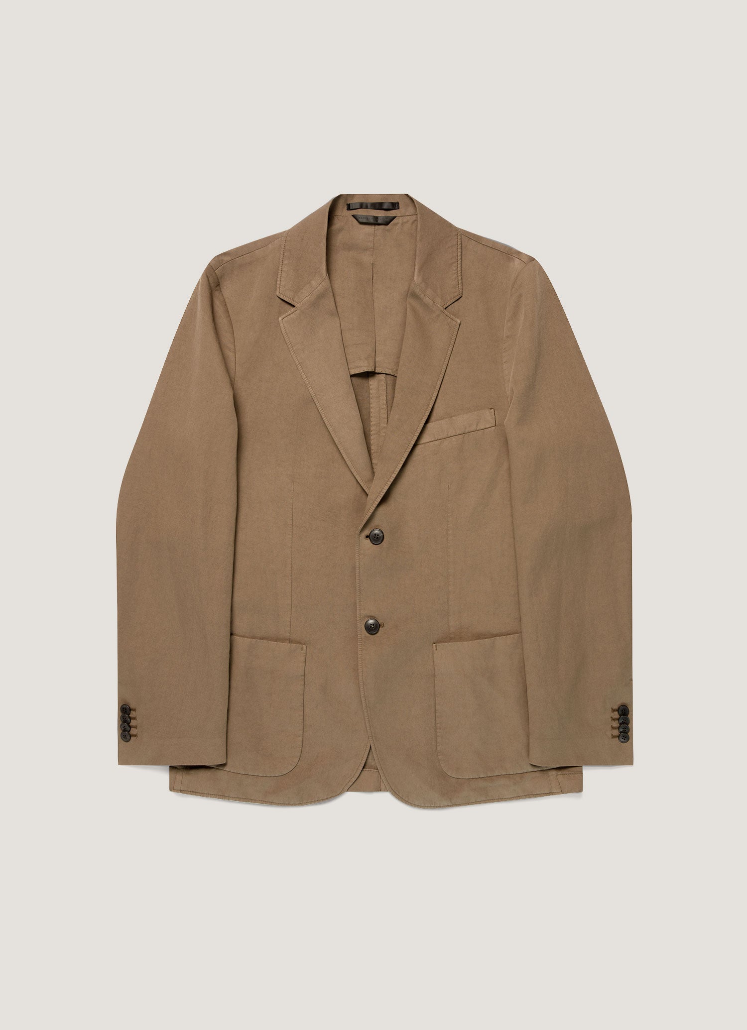 Men's Cotton Linen Two-Piece Suit in Dark Cedar