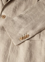 Men's Linen Blazer in Sand