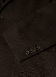 Men's Textured Wool Blazer in Truffle