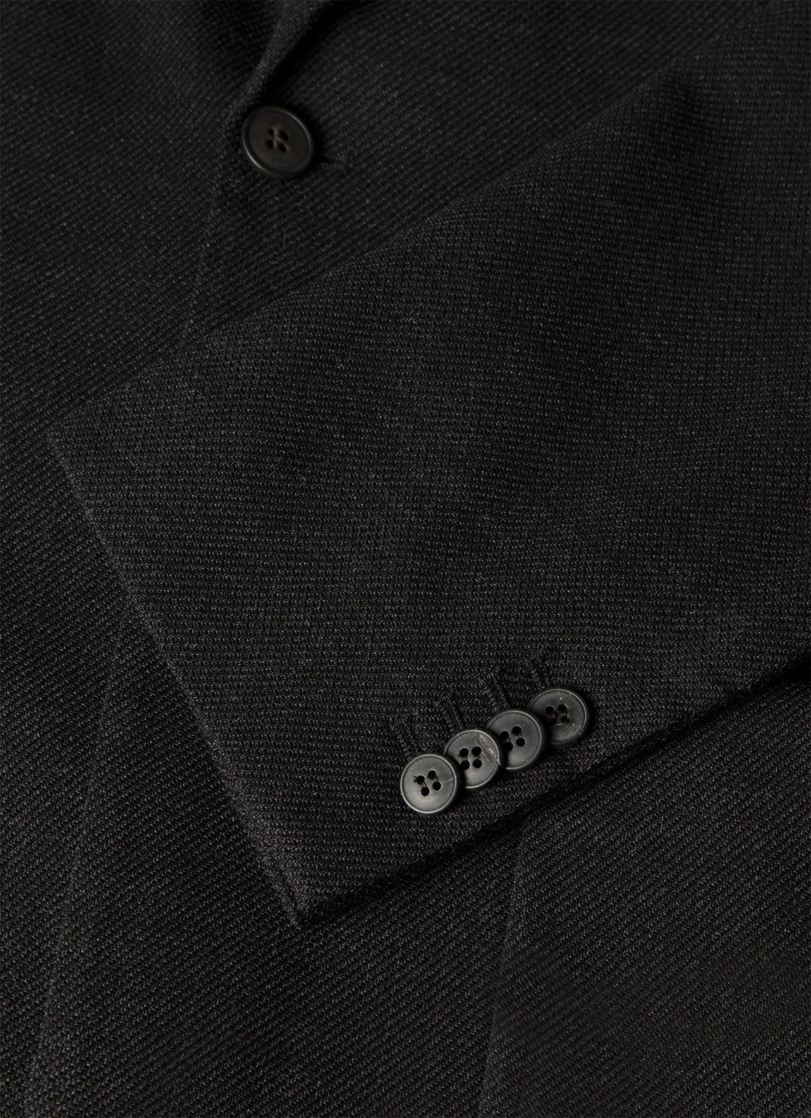 Men's Textured Wool Blazer in Dark Charcoal Melange