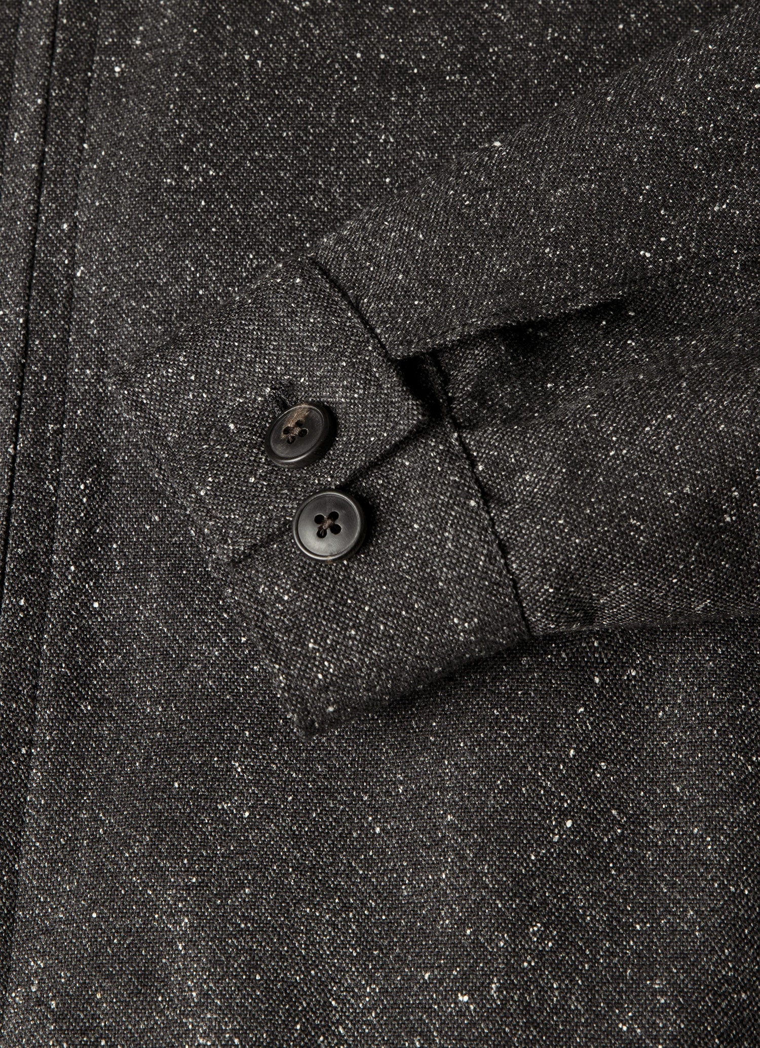 Men's Donegal Tweed Zip Jacket in Anthracite Melange