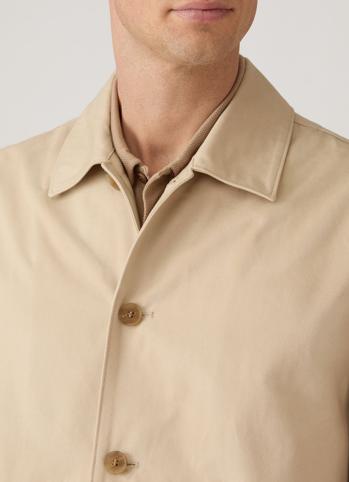 Men's Cotton Drill Chore Jacket in Light Stone