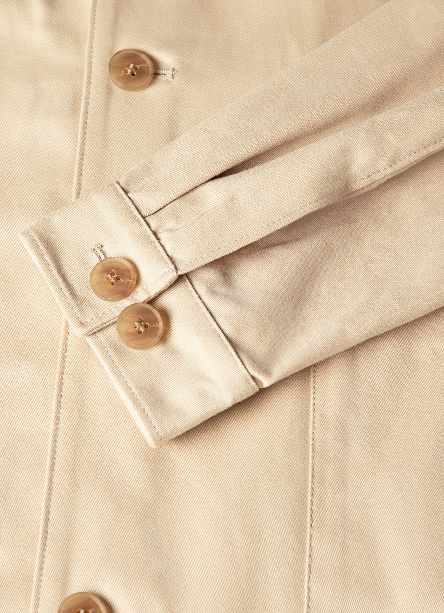 Men's Cotton Drill Chore Jacket in Light Stone