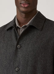 Men's Wool Twill Chore Jacket in Charcoal Melange
