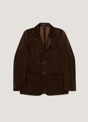 Men's Corduroy Blazer in Dark Chocolate
