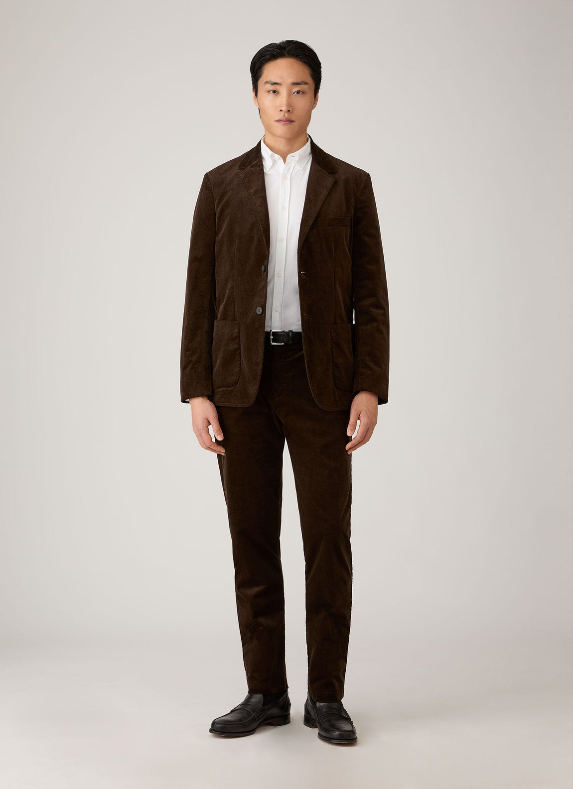 Men's Corduroy Blazer in Dark Chocolate