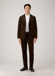 Men's Corduroy Blazer in Dark Chocolate