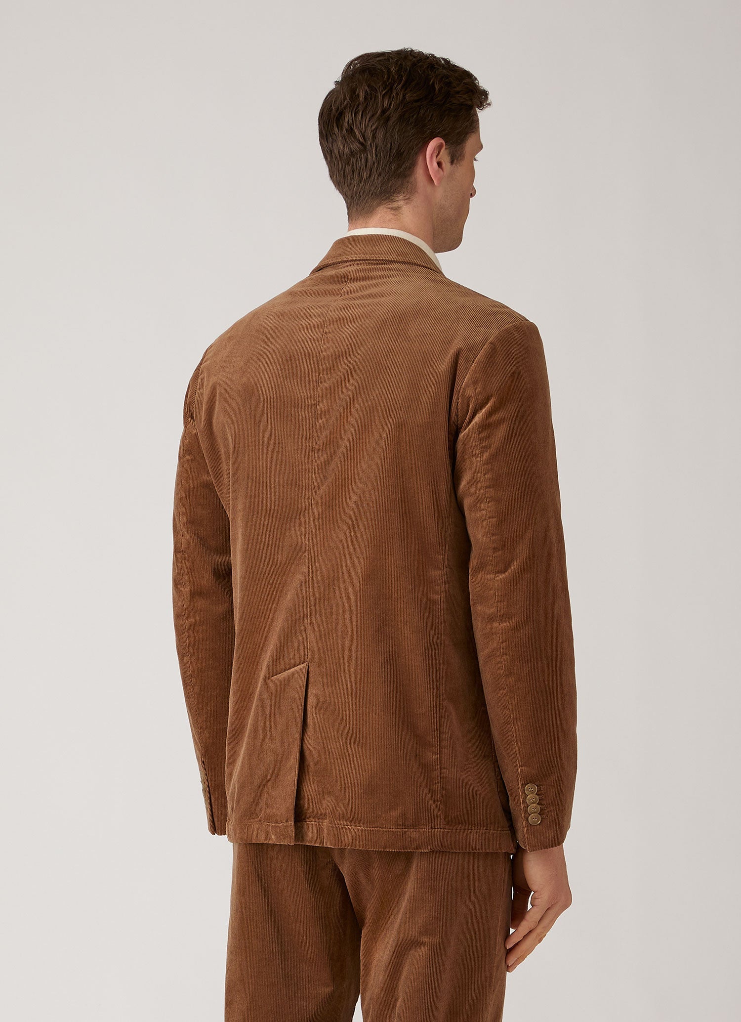 Men's Corduroy Blazer in Dark Beige