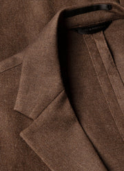 Men's Wool Cashmere Flannel Blazer in Light Brown Melange