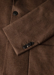 Men's Wool Cashmere Flannel Blazer in Light Brown Melange