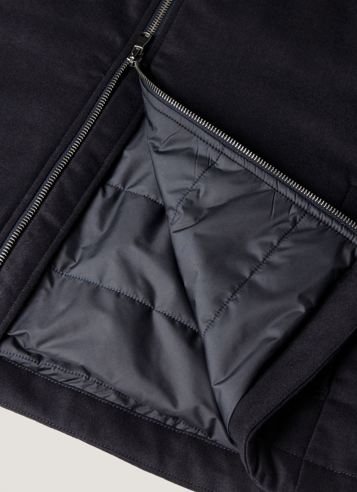 Men's Wool Cashmere Flannel Gilet in Navy