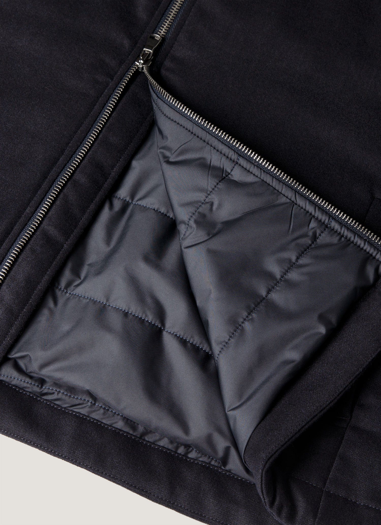 Men's Wool Cashmere Flannel Gilet in Navy