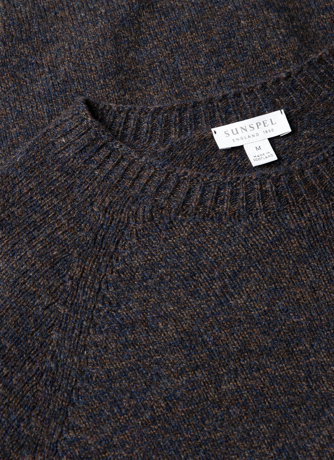 Men's Lambswool Crew Neck Jumper in Midnight Navy Twist