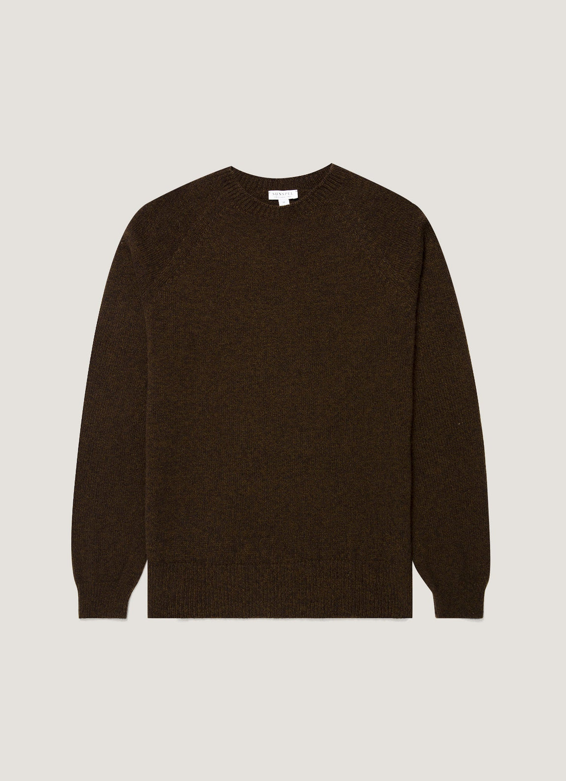 Men's Lambswool Crew Neck Jumper in Loden Green Twist