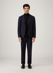 Men's Extra-Fine Merino Roll Neck Jumper in Black