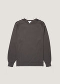 Men's Sea Island Cashmere Crew Neck Jumper in Anthracite