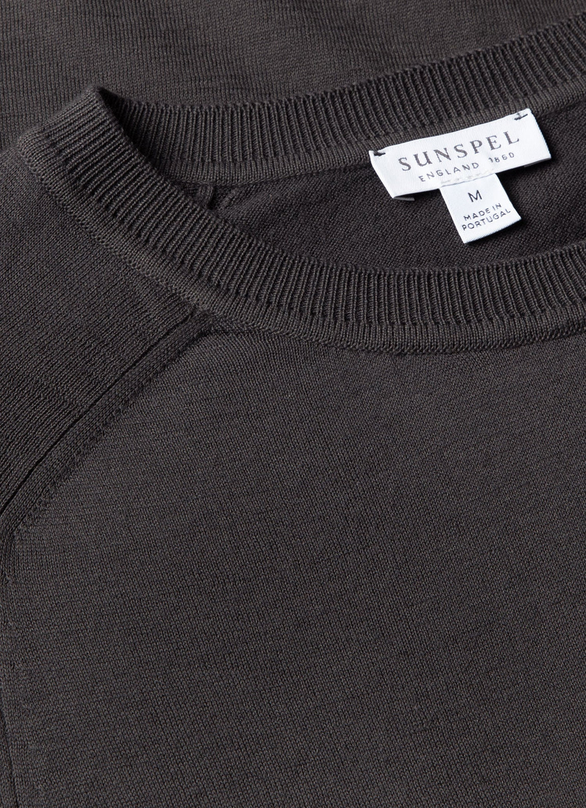 Men's Sea Island Cashmere Crew Neck Jumper in Anthracite