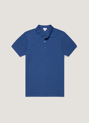 Men's Piqué Polo Shirt in Clear Night