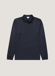 Men's Heavyweight Rugby Polo Shirt in Midnight Navy