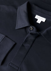 Men's Heavyweight Rugby Polo Shirt in Midnight Navy