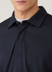 Men's Heavyweight Rugby Polo Shirt in Midnight Navy