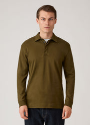 Men's Heavyweight Rugby Polo Shirt in Loden Green
