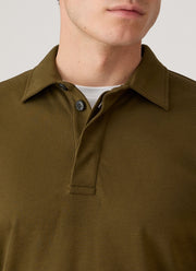 Men's Heavyweight Rugby Polo Shirt in Loden Green
