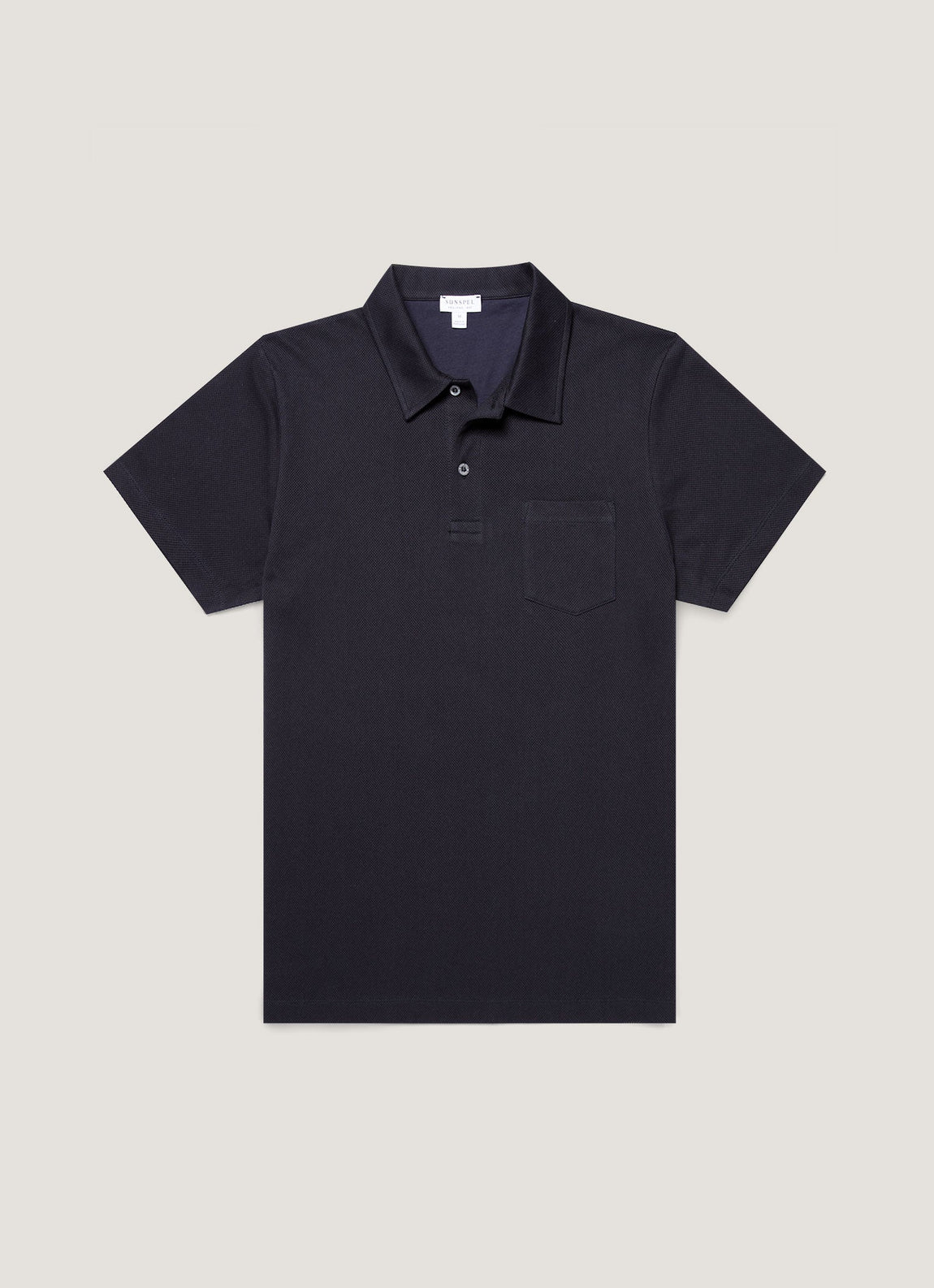 Men's Sea Island Cotton Riviera Polo Shirt in Midnight Navy