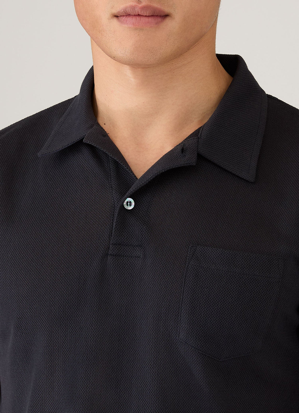 Men's Sea Island Cotton Riviera Polo Shirt in Midnight Navy