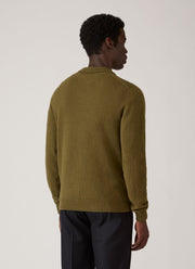 Men's Lambswool Knitted Polo Shirt in Uniform