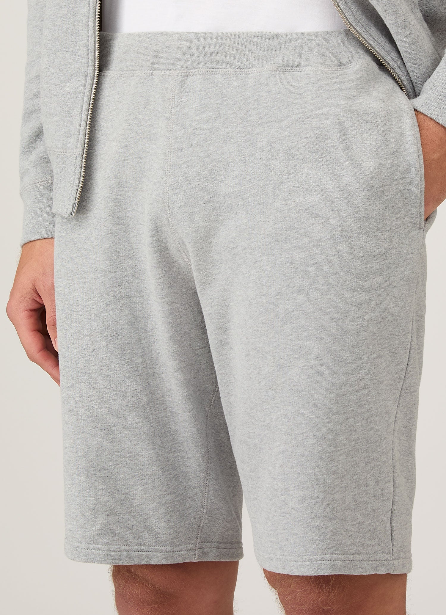 Men's Loopback Shorts in Grey Melange