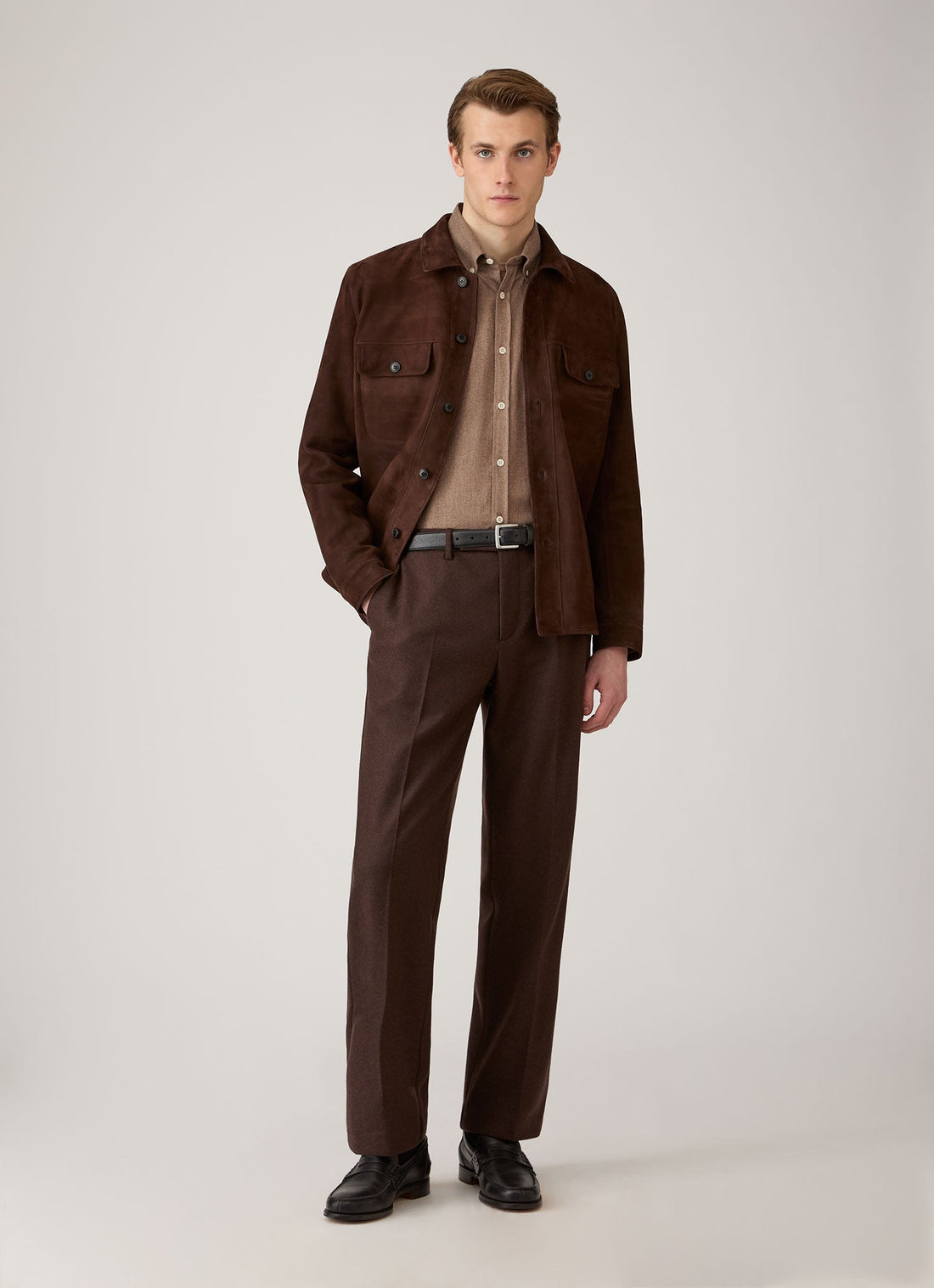 Men's Button Down Flannel Shirt in Cedar