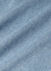 Men's Button Down Flannel Shirt in Powder Blue Melange