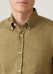Men's Button Down Flannel Shirt in Artichoke