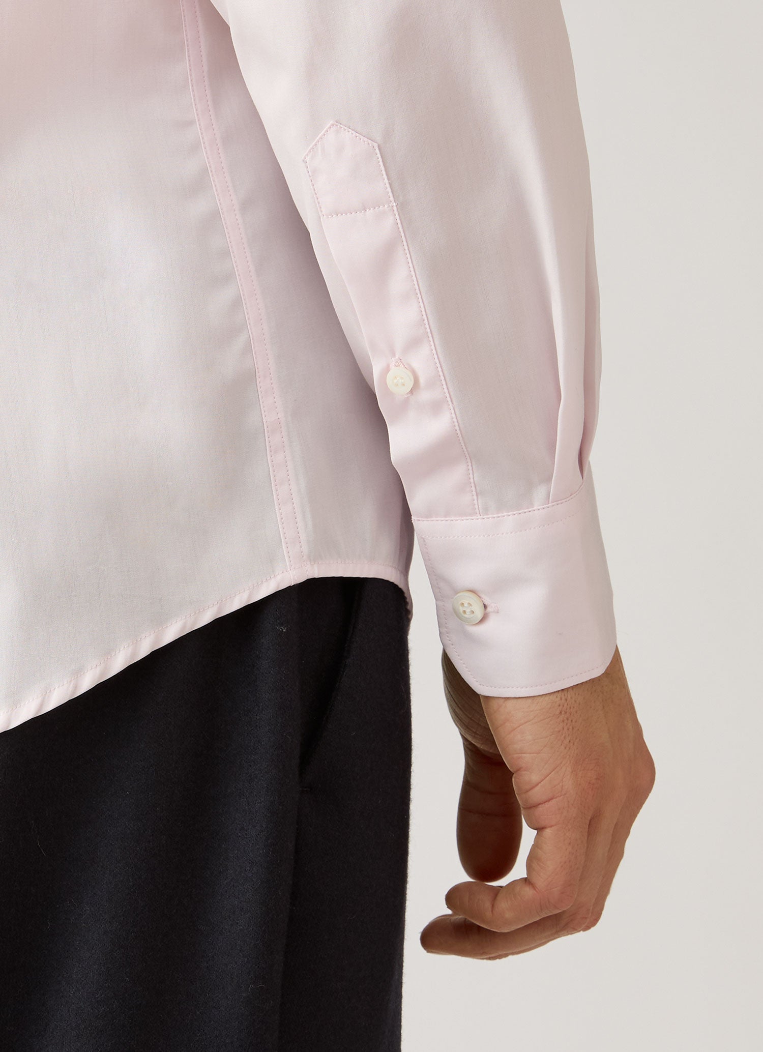 Men's Cotton Poplin Shirt in Light Pink