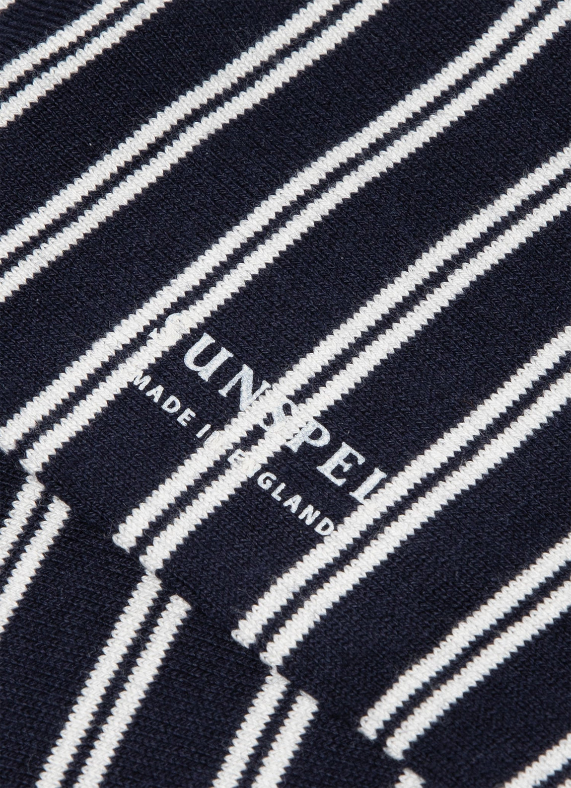 Men's Cotton Socks in Navy/Ecru