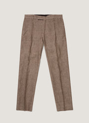 Men's Linen Two-Piece Suit in Dark Walnut