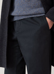 Men's Cotton Drawstring Trousers in Navy