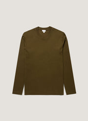Men's Long Sleeve Heavyweight T-shirt in Loden Green