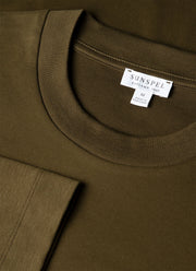 Men's Long Sleeve Heavyweight T-shirt in Loden Green