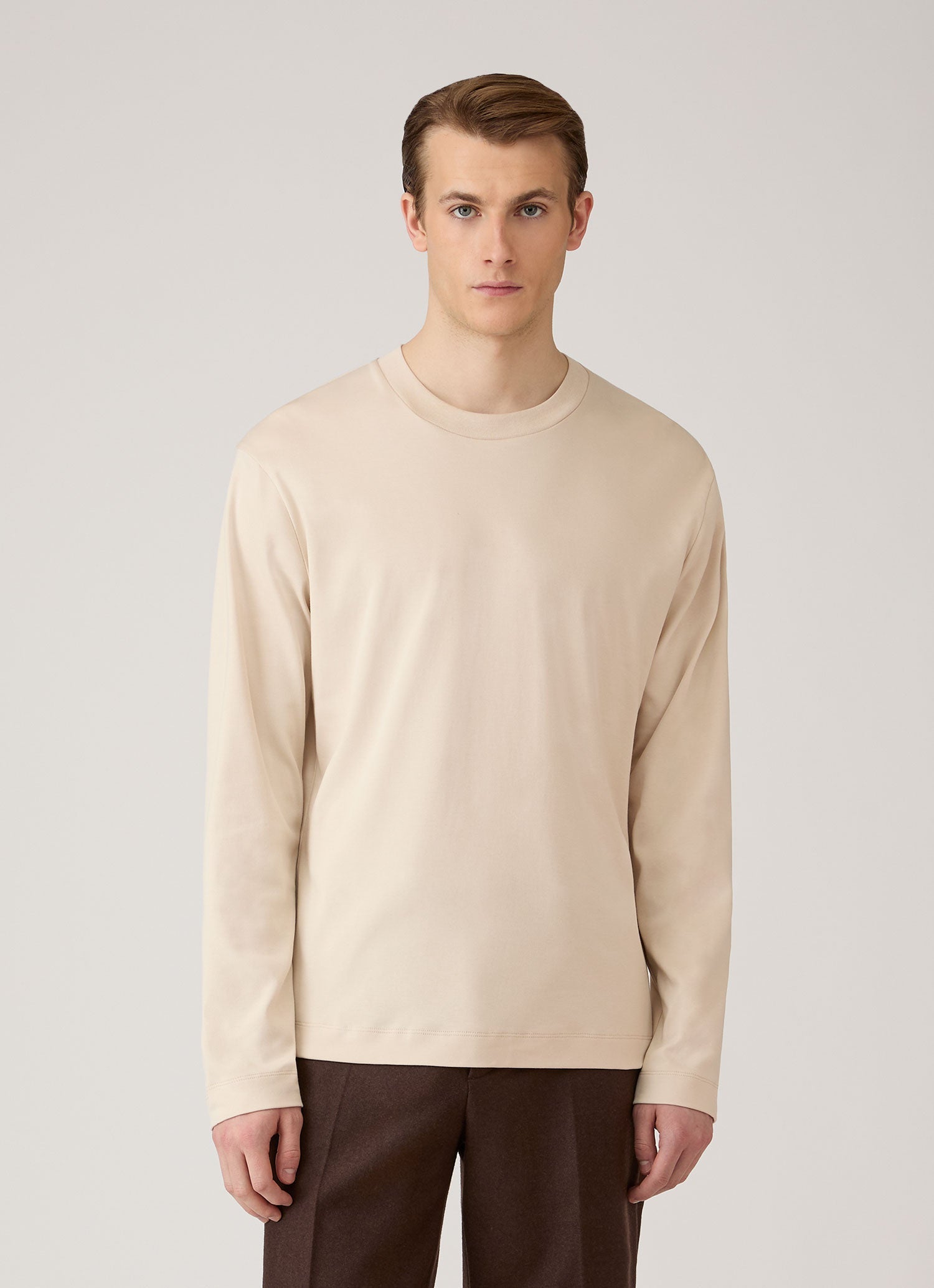Men's Long Sleeve Heavyweight T-shirt in Swansdown