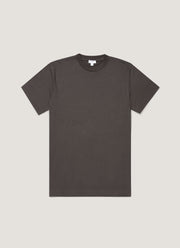 Men's Brushed Cotton T-shirt in Anthracite