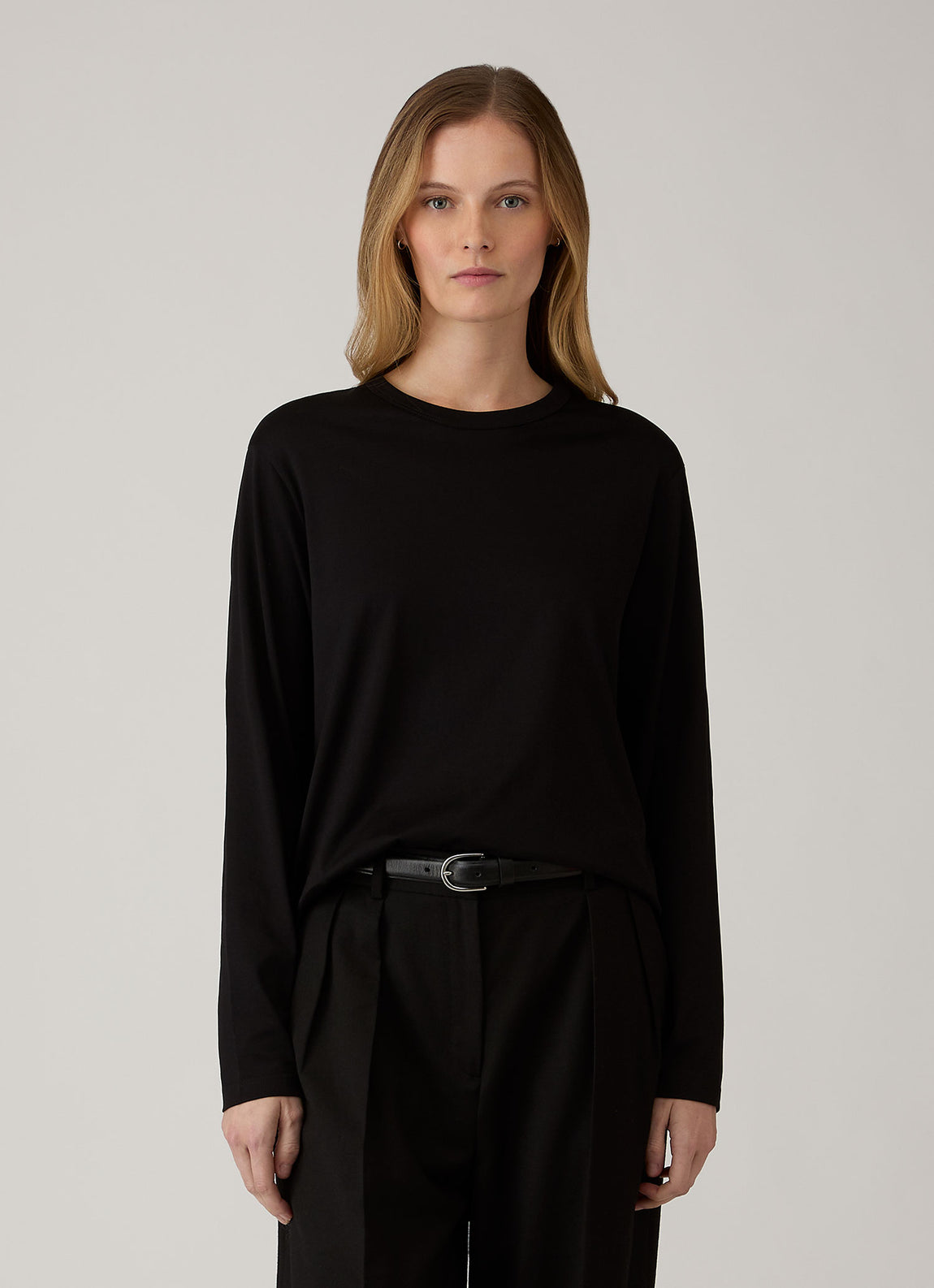 Women's Long Sleeve Everyday T-shirt in Black